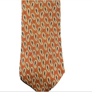 Burberry Orange Paisley Tie